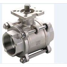 3-Pic Ball Valve with Mounting Pad for Actuator